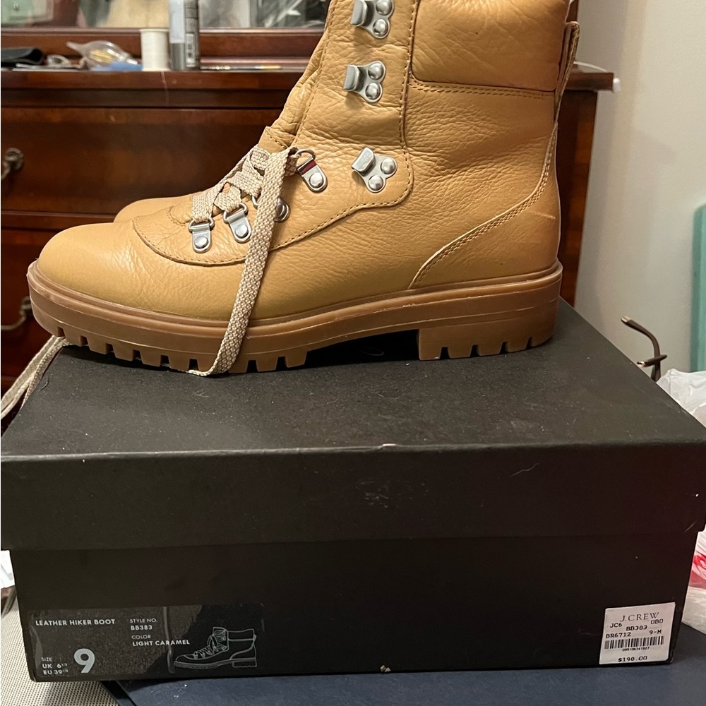 JCrew JCREW LEATHER Nordic hiker hiking boots size 9
